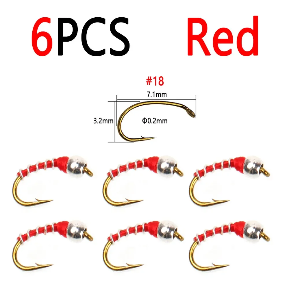 6pcs Red