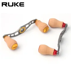 Mango de aleación 7075 para carrete Baitcasting RUKE con perilla de madera