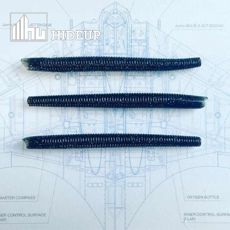 HIDEUP Fugitive Wapper 3/4 pulgadas respuesta rápida de búsqueda cebo suave palo insecto sumergido sin plomo Texas - imagen 4