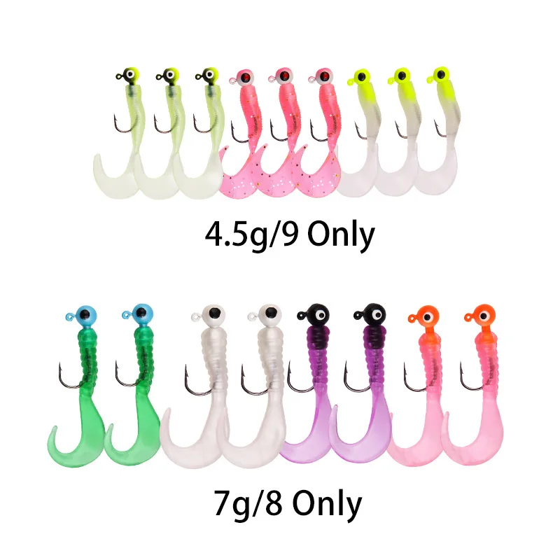 Luya-Cebo de plomo suave de una sola cola, juego de cebos falsos de simulación, accesorios de pesca, 17 unidades - imagen 4