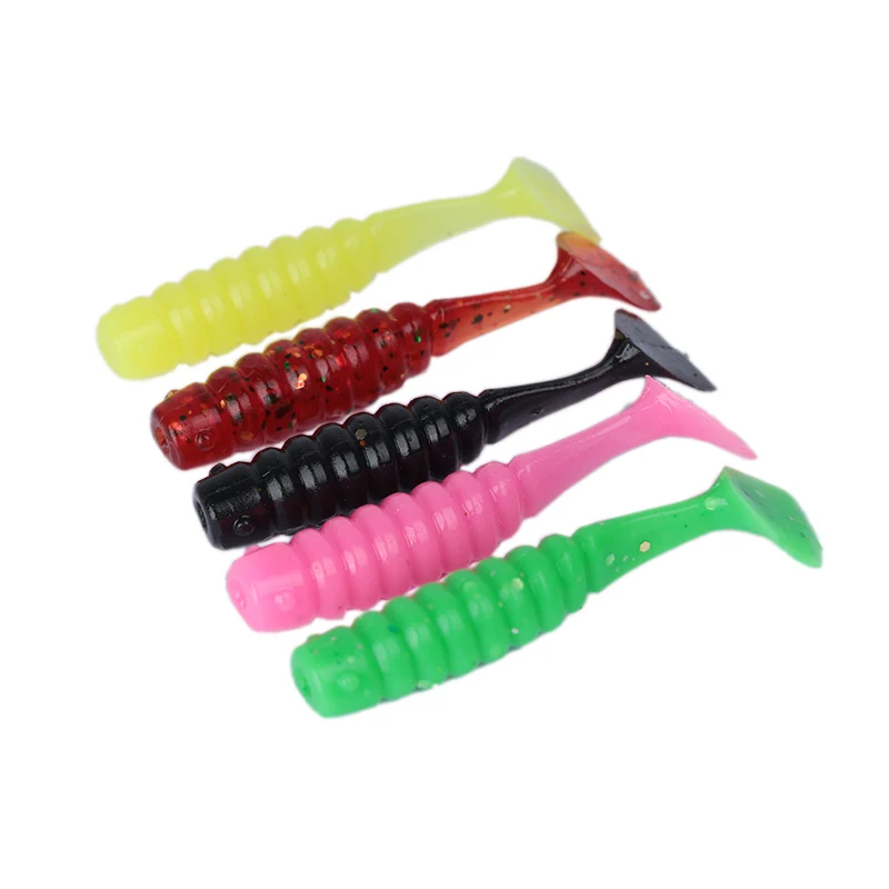 OUTKIT Mini Wobblers de vinilo – Señuelo blando para lubina - imagen 2