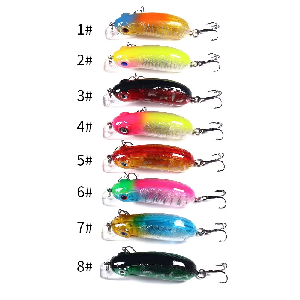 Señuelos de Pesca de pececillos, cebos artificiales duros Wobbler, carpa flotante, 8 piezas, 6cm, 9,8g - imagen 4