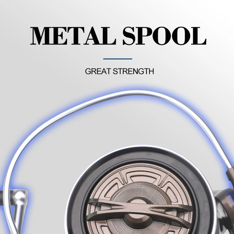 Carrete giratorio ROLLFISH para agua salada: relación 4,1: 1, arrastre de 8 kg, carrete de metal/mango plegable para fundición larga y viajes" - imagen 3