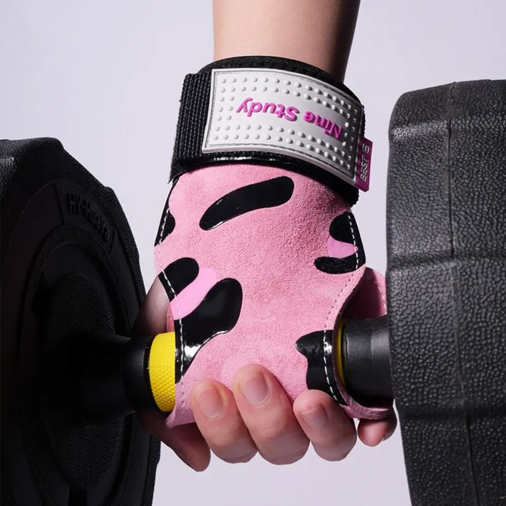 1 par de correas eléctricas para Fitness de gato con ojos grandes, correas de muñeca antideslizantes y resistentes al desgaste para gatitos, correas de energía duraderas de cuero para peso muerto - imagen 2