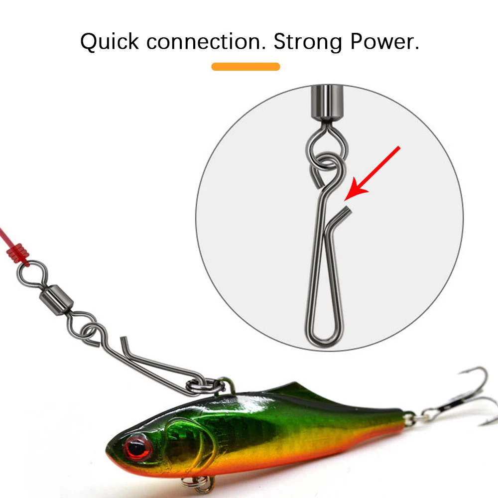 DNDYUJU 20pcs Fishing Swivels Connector 2#-10# Interlock Pin Snap Rolling Swivel For Fishhook Lure Carp Fishing Accessoriess - imagen 4