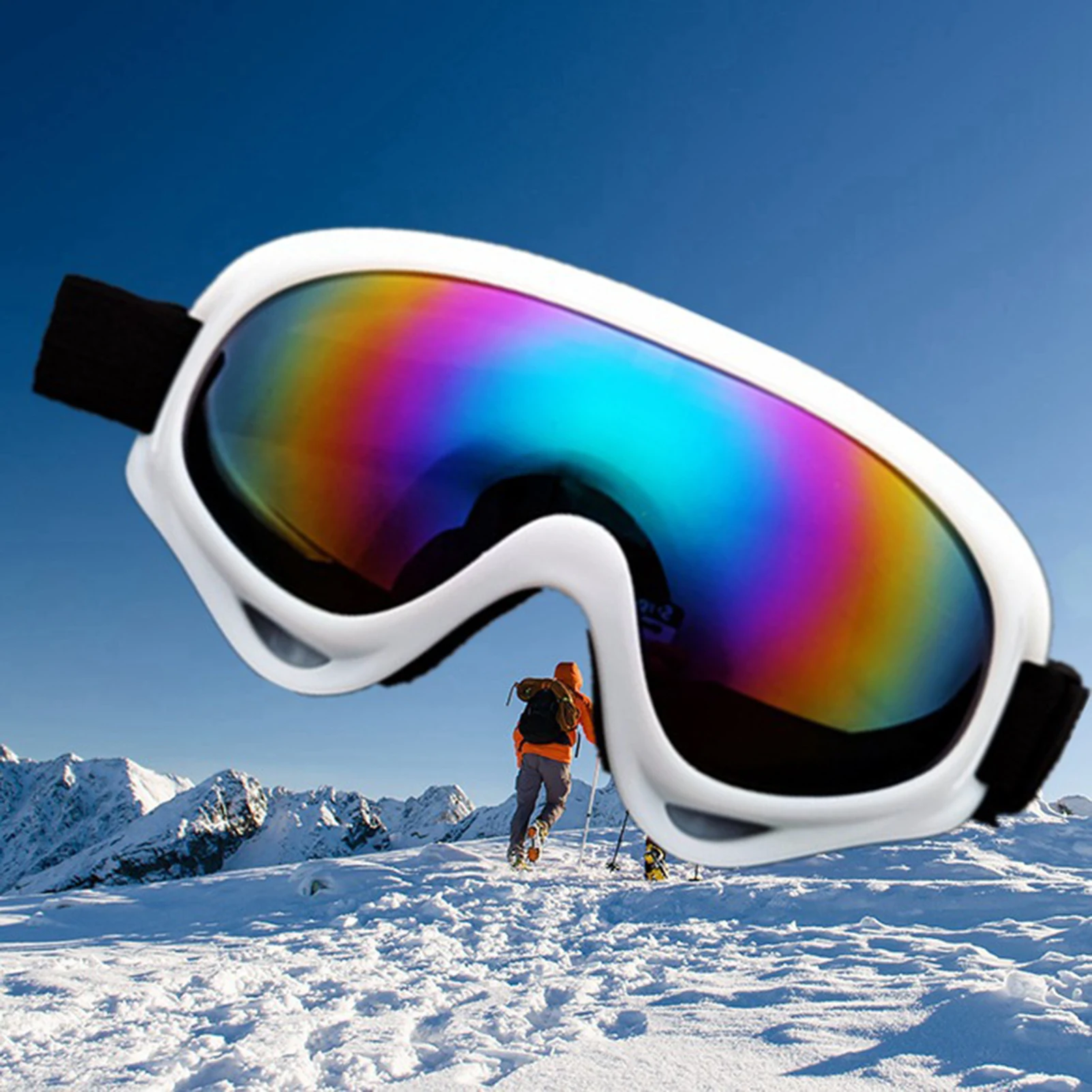Gafas de esquí de invierno, lentes coloridas a la moda, gafas a prueba de viento a prueba de rana, ciclismo al aire libre, montar, esquiar, gafas de moda - imagen 5