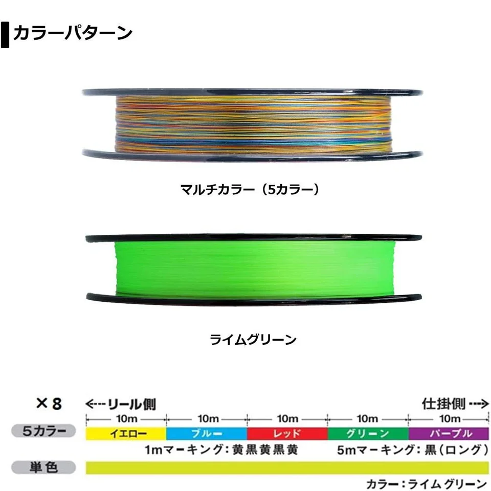 DAIWA-sedal de pesca de PE DURASENSOR X8 hebras trenzadas, 300M, multifilamento fuerte, hecho en Japón, nuevo - imagen 3