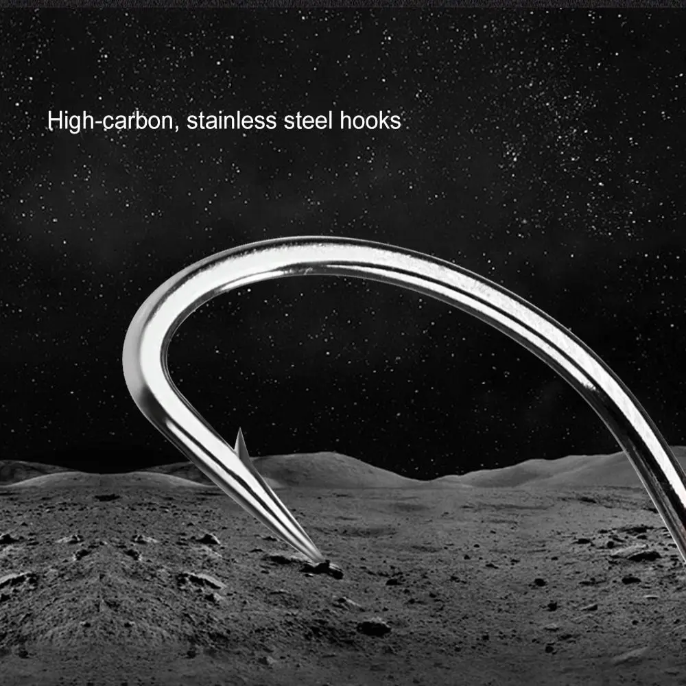 6-8 Uds. Gancho listo para pesca de carpa de 18,5 cm 30-60LB 2/4/6/8 #   Anzuelos de grupo de alimentadores europeos, anzuelos de pesca de carpa líder, aparejos de carpa - imagen 4