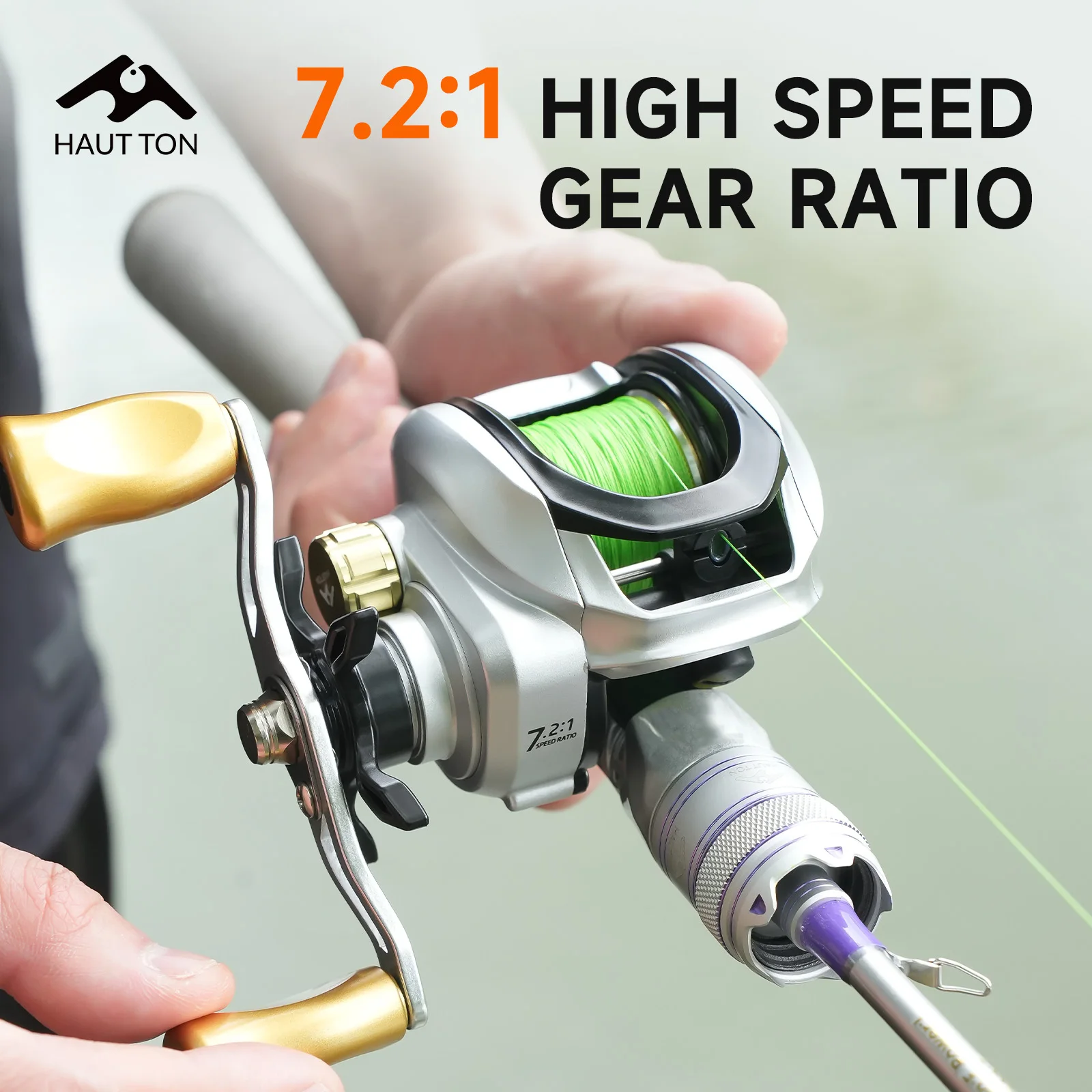 Carrete Baitcasting YL200Pro – Compacto con rodamientos semicerámicos - imagen 4