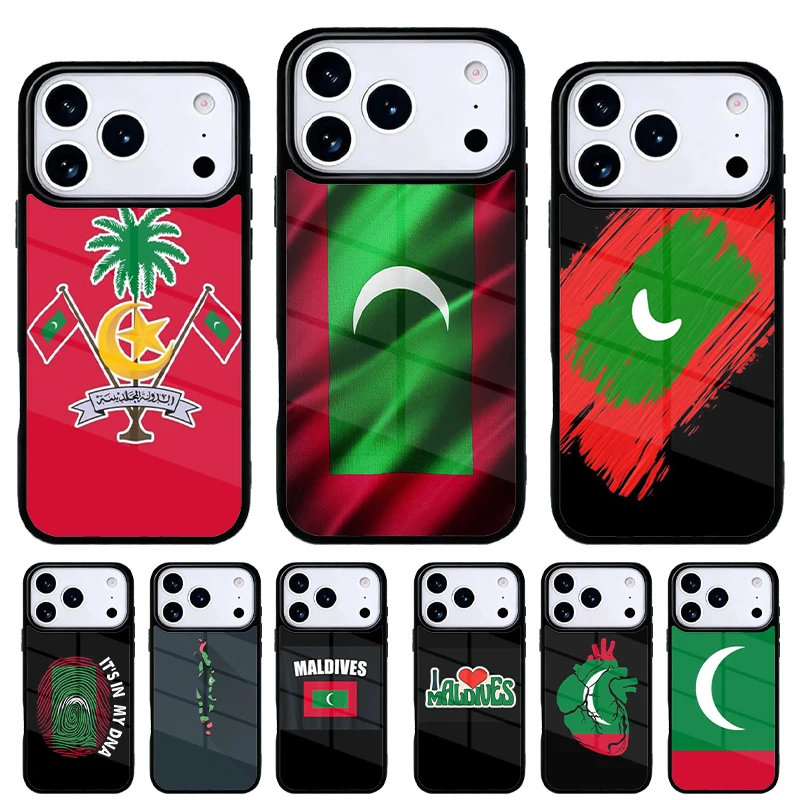 Funda protectora iPhone con bandera Maldivas – Carcasa trasera