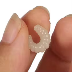 100 unids/bolsa pesca cebo suave de silicona pan gusano colorido caucho biónico señuelo suave gusano falso con olor a pescado y olor almizcle