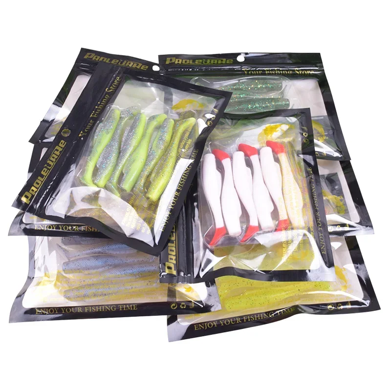 Señuelo suave de Pesca de gusano flotante de invierno, 6 uds., 8,5 cm, 5g, Swimbaits de cola, Wobbler, cebo Artificial de silicona, lubina, trucha, perca, Pesca - imagen 5