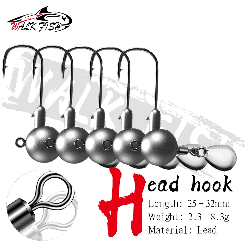 Jig Head WALK FISH con Spinner y Lentejuelas – Agua Dulce