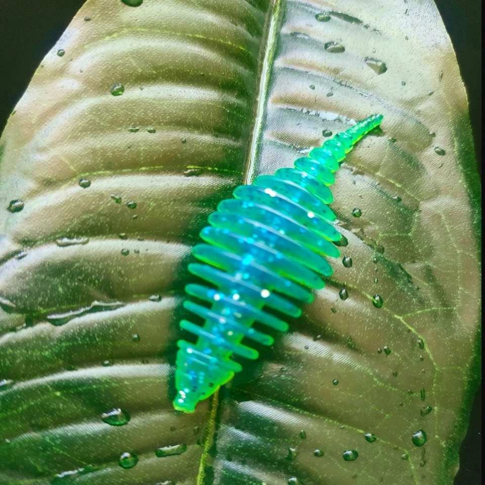 SWOLFY-señuelo suave versátil, cebo de gusano, Swimbaits Jig Head, cuerpo acanalado, 48mm, 1,7g, 10 unidades por lote - imagen 5