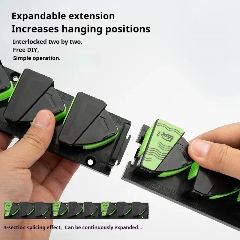 Estante de exhibición para caña de pescar montado en la pared, soporte para caña colgante para montaje en pared, instalación sin taladro |   Almacenamiento de varillas de opción lista para taladros - imagen 4