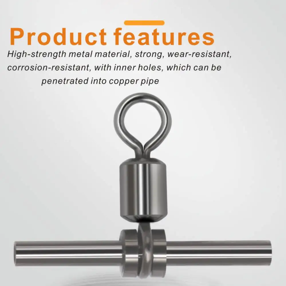 Balanzze-anzuelos de pesca giratorios de acero inoxidable, Conector de 3 vías, 50 piezas - imagen 4