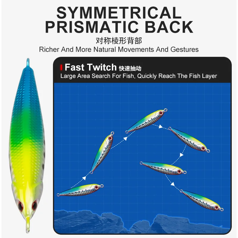 OBSESSION J122-señuelo de pesca Jigbait de Metal duro de fundición larga, con recubrimiento UV, para agua salada, 60g, 80g, 100g - imagen 5