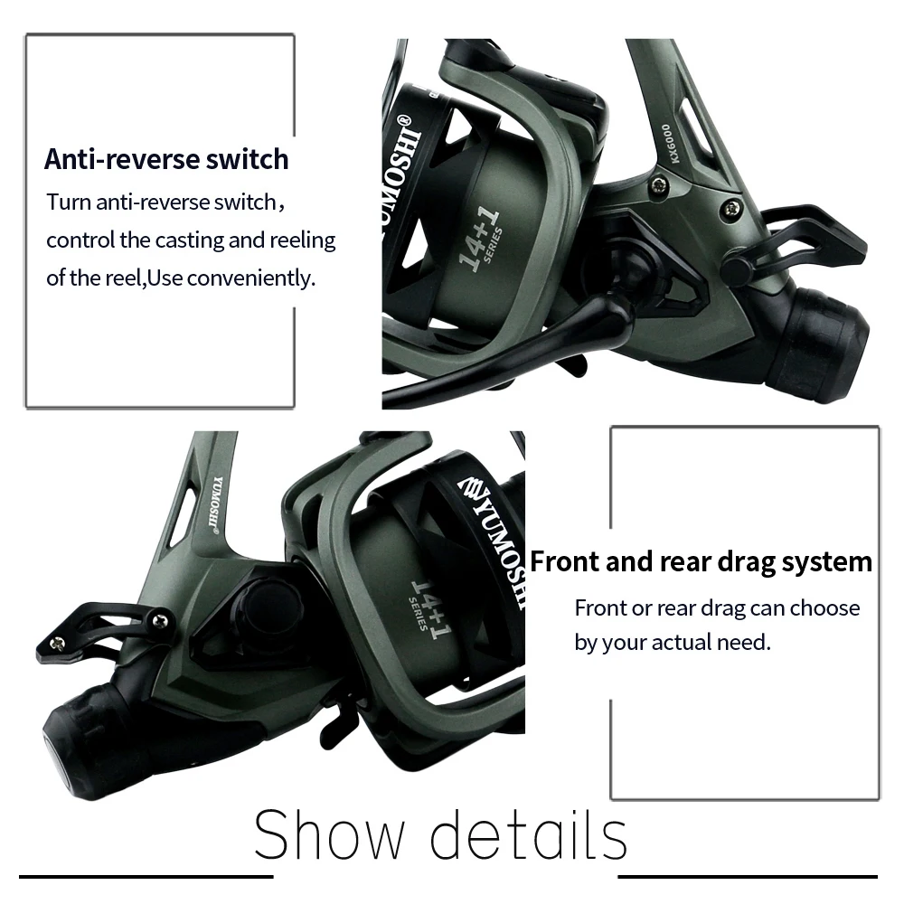 Carrete de pesca de agua salada con construcción de Metal duradero ultraligero 5,5: 1 alto relación de engranaje arrastre máximo 8KG intercambio de mango izquierdo/derecho - imagen 3