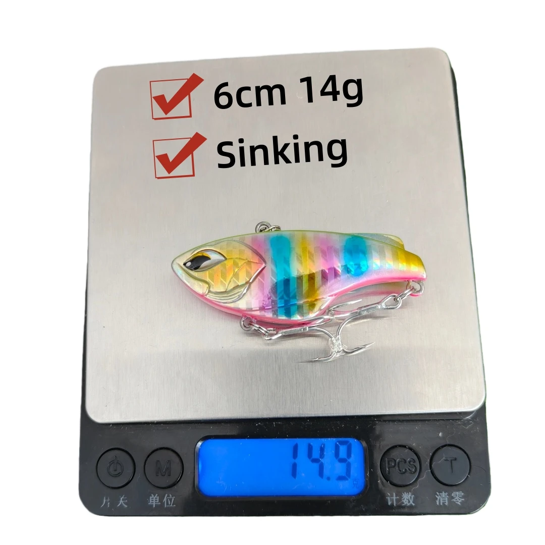 Noeby VIB Crankbait 60mm – Señuelo vibración lubina lucio pesca hielo - imagen 3