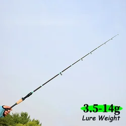 Caña de viaje giratoria carbono rápida para Baitcasting lucio y trucha