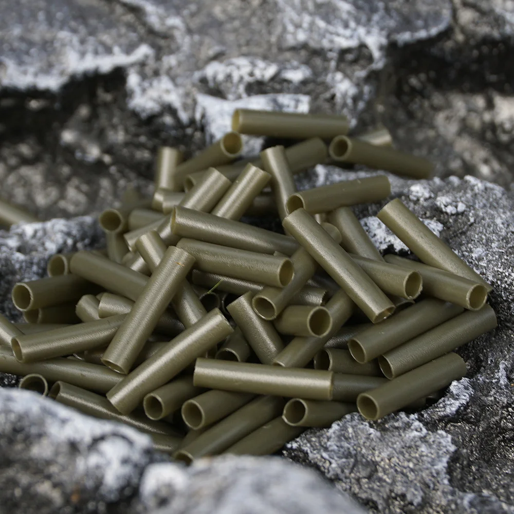 Hirisi-Kit de Tubo termorretráctil para pesca de carpa, mangas de gancho antienredos, accesorios de aparejo para el cabello Ronnie, aparejos de pesca duraderos, 100 Uds. - imagen 5