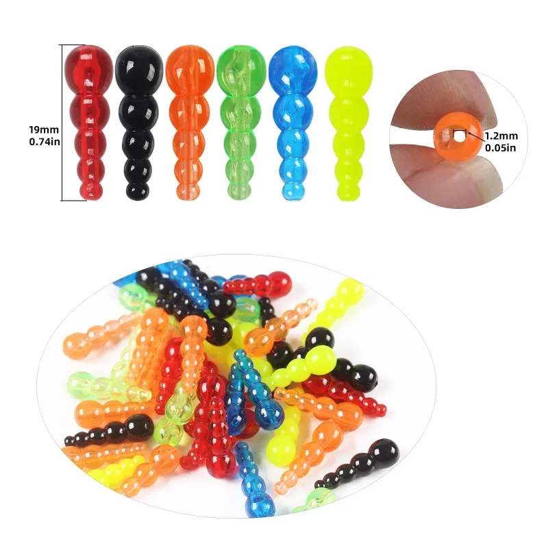 10 Uds. De aparejos de pesca, tapón de cuentas, señuelo, accesorios de pesca al aire libre, coloridos y llamativos cuentas apiladas, suministros de pesca de posicionamiento - imagen 2