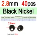 2.8mm Black N 40pcs