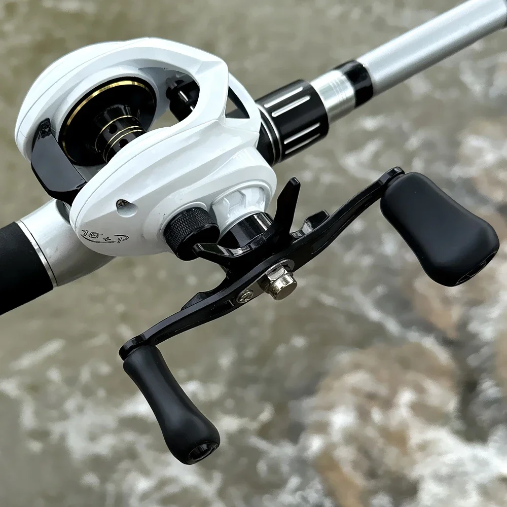 Carrete de pesca Baitcasting de larga distancia, potencia máxima de 10kg/22LB, alta velocidad 7,1: 1 con sistema de freno magnético, aparejos de pesca - imagen 5
