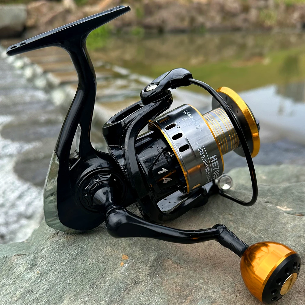 Carrete de spinning de aluminio 5.2:1 8kg drag – agua dulce y salada