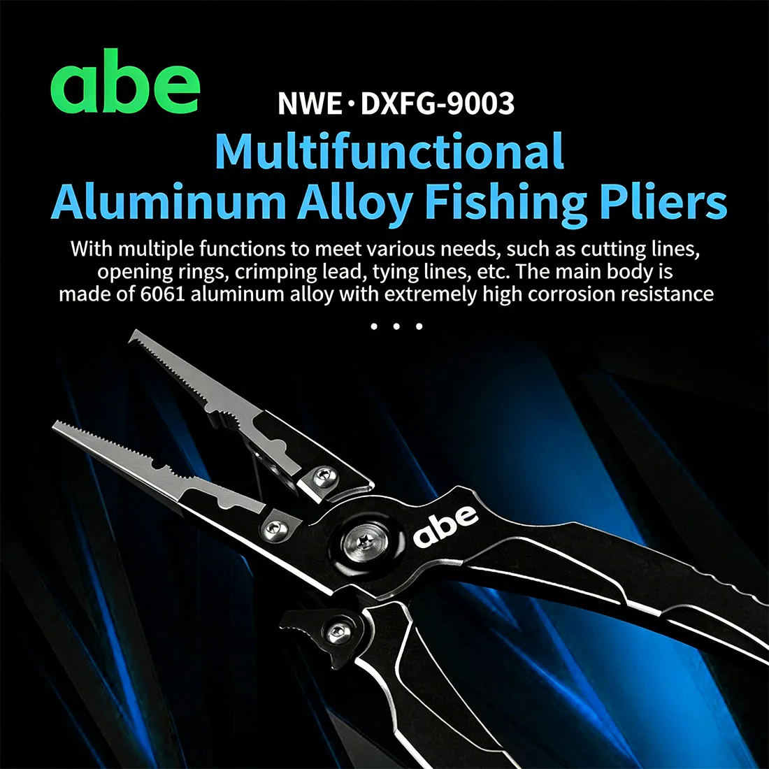 Alicates de pesca con escala ABE de 26KG, pinza de pescado multifuncional de aleación de aluminio para micro/servicio pesado, cortador de línea de PE eliminador de anzuelos - imagen 3