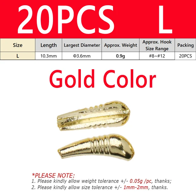 20PCS L Gold