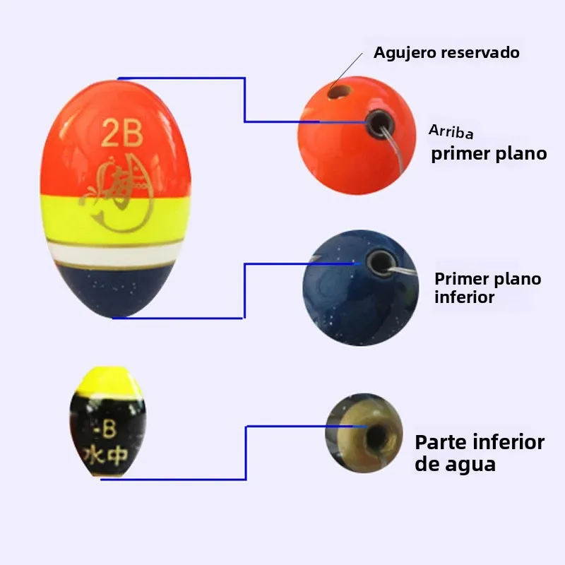 Juego de flotadores de pesca A-PO Sycamore, boya dura Bobber, aparejos de pesca de mar, océano y roca, ayudas de flotabilidad duraderas para pescadores - imagen 4