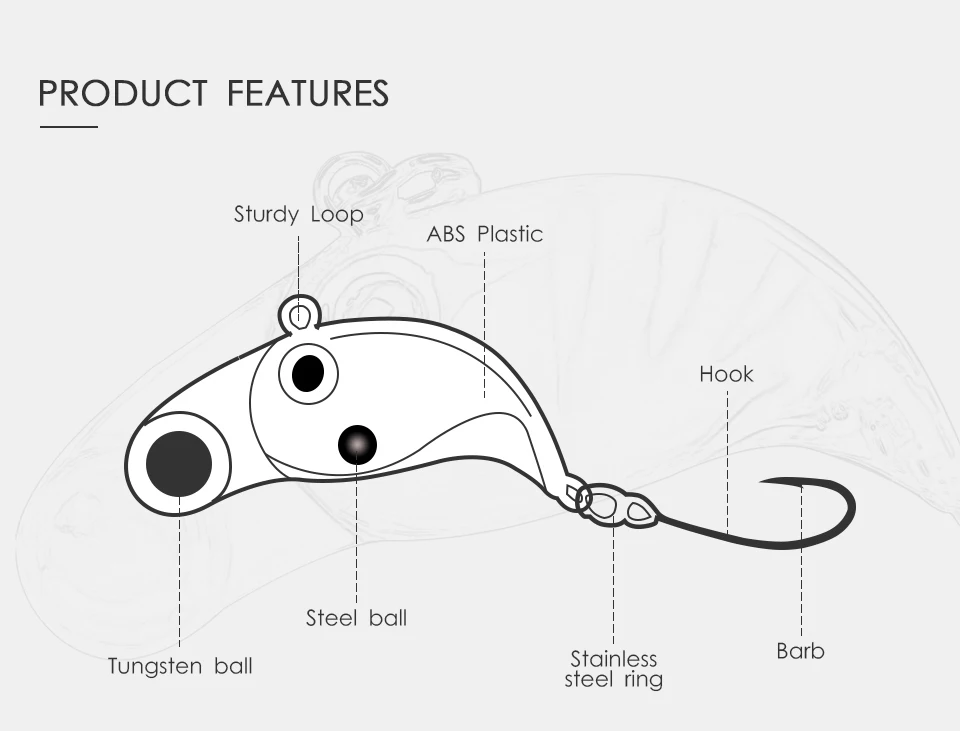 JYJ-señuelo de pesca de plástico duro, anzuelo único crankbait, hundimiento profundo, wobbler pequeño para trucha, 2,5 cm, 3g - imagen 3