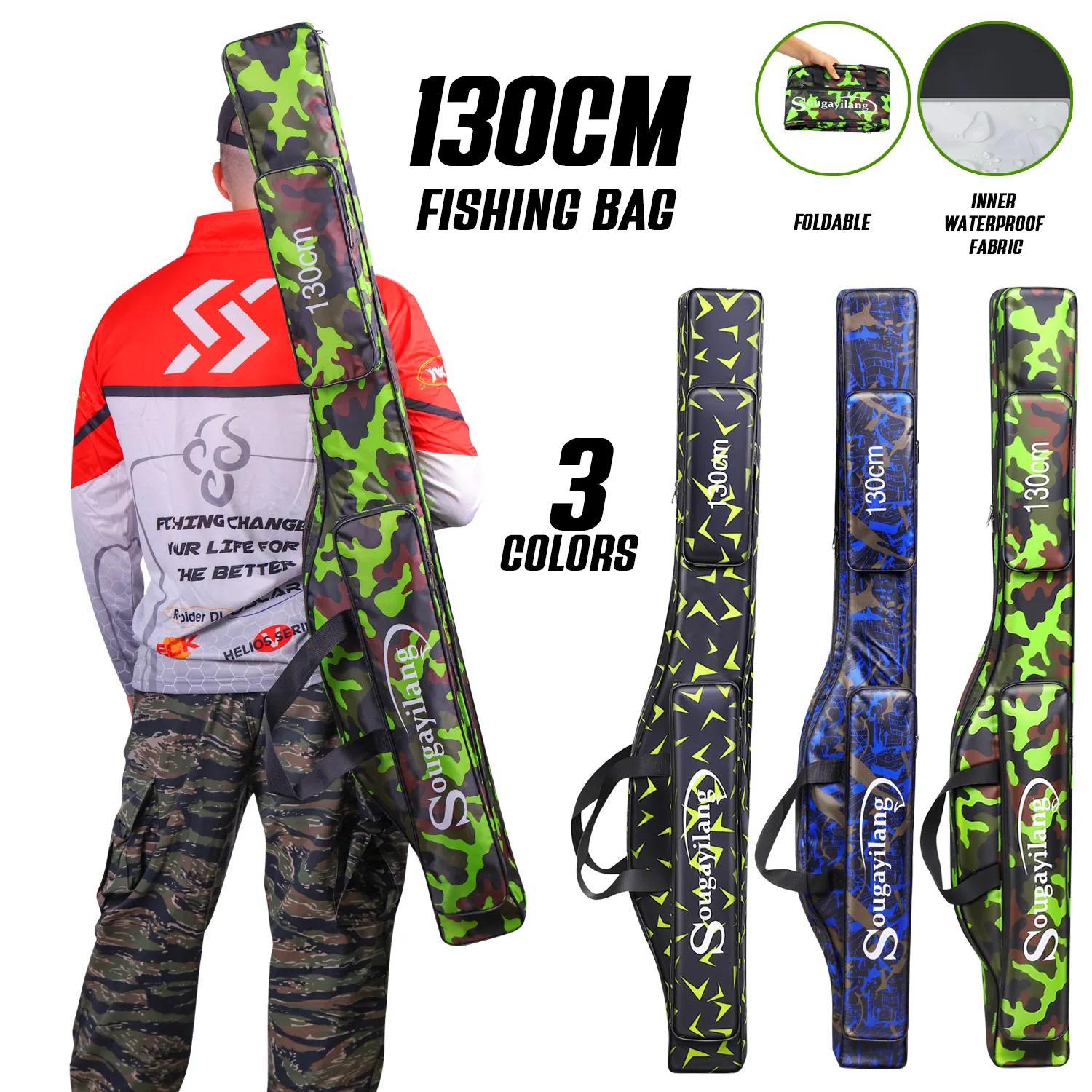 Funda para cañas Sougayilang – Organizador resistente de pesca