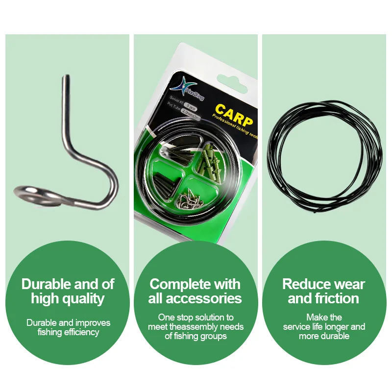JSFUN-accesorios de pesca de carpa, Clips giratorios, gomas de cola, Terminal de pesca de carpa, accesorios de pesca para aparejo de pesca de carpa - imagen 4
