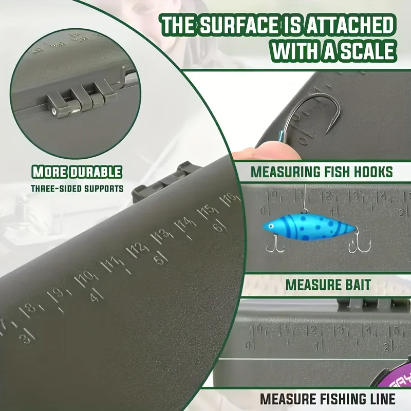 Caja de pesca de carpa, caja de equipo de pesca multiusos portátil, compartimentos, caja de pesca, equipo de pesca A725 - imagen 3