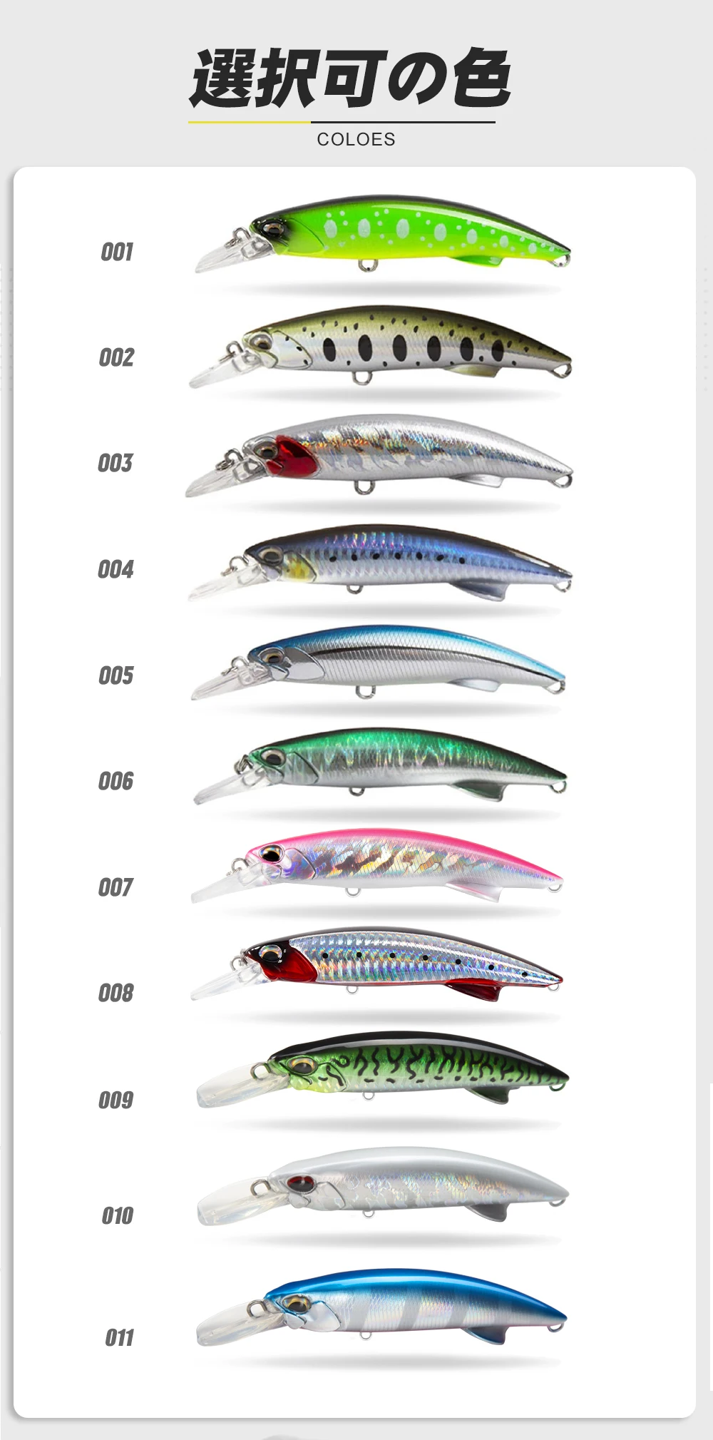 D1-Señuelos de pesca de pececillos pesados, Wobblers de hundimiento, Crankbait de 92mm/49g, 110mm/60g, cebo duro Artificial láser de alta calidad, aparejos de pesca - imagen 5