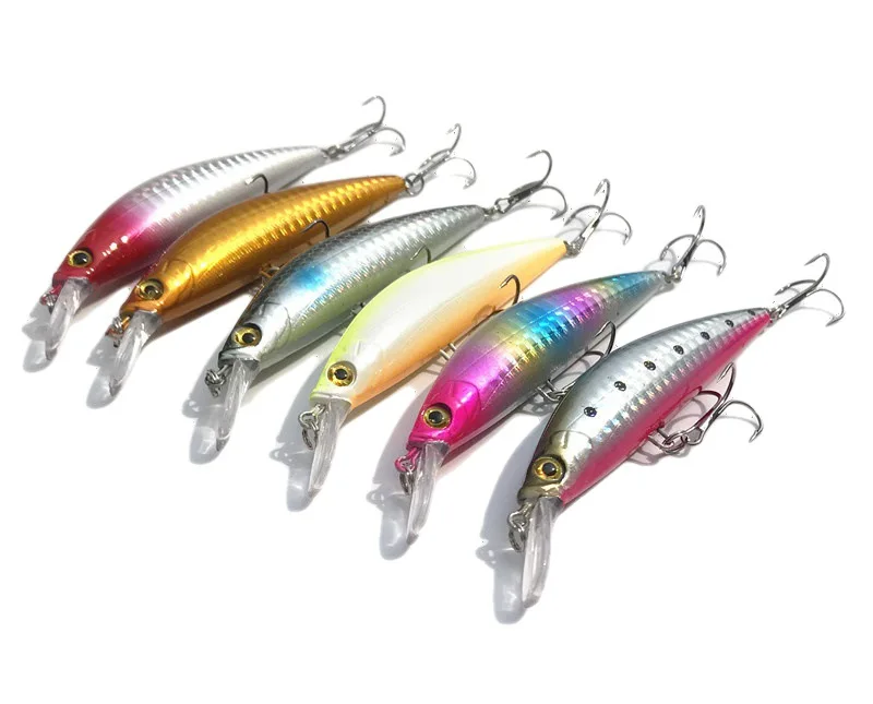 Aparejos de pesca señuelo Minnow Seabass captura 9 cm/25g cebo duro Artificial señuelos hundidos 6 colores 1 pieza venta - imagen 4