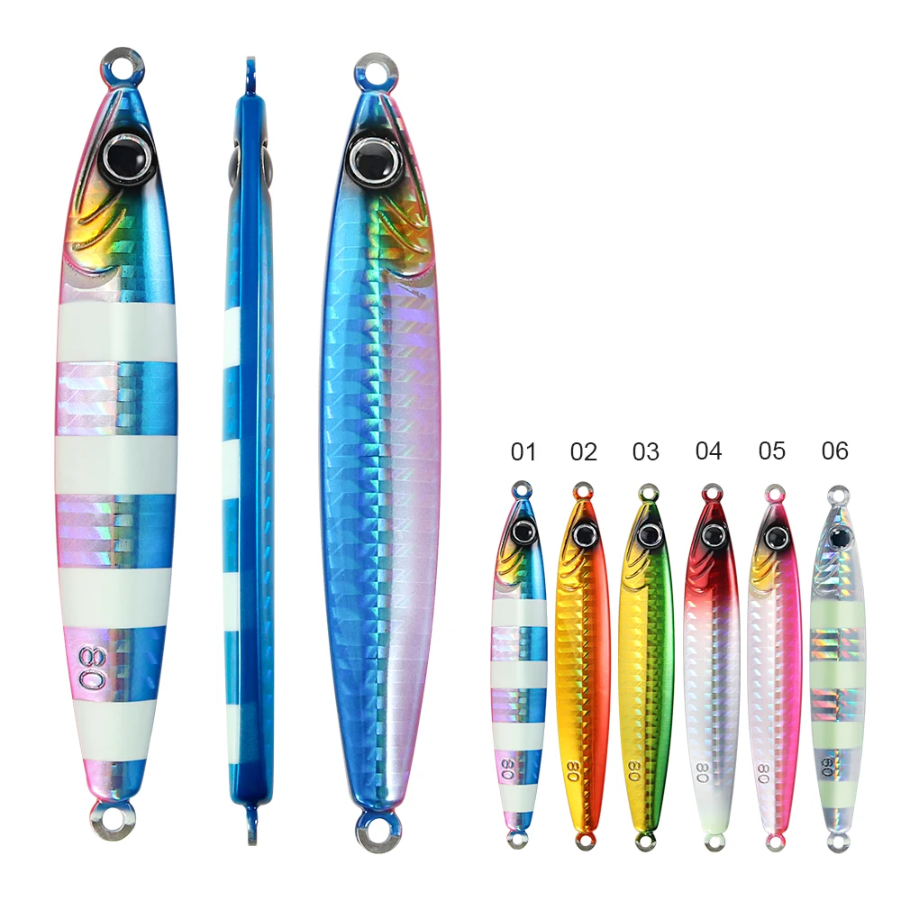 JIGGING PRO 30g 40g 60g 80g plantilla de tungsteno pesca en agua salada plantilla de Metal señuelo