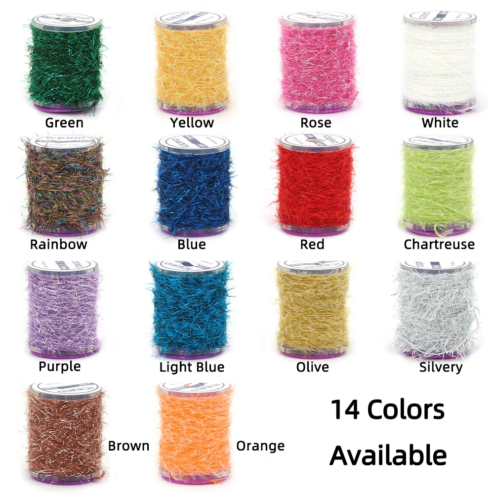 Wifreo, 15 metros/carrete, piernas de lucha, pesca hablada, atado, Material Flash de fibra para Scud Jig Ninfa, Bugger lanoso, señuelo, corpijos - imagen 5