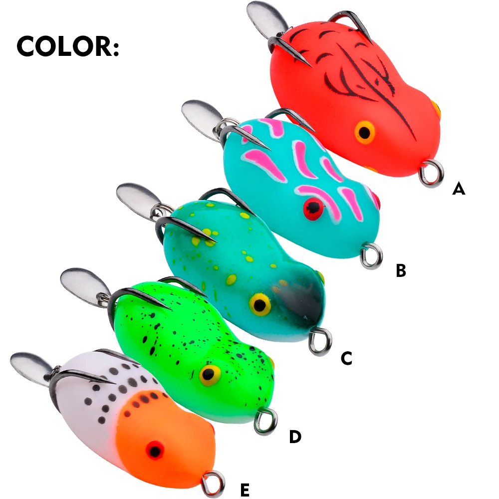PROBEROS-señuelo de Pesca flotante, 1 piezas, 4,5 cm-7g, cebo de rana suave, Wobbler, Artificial, Spinnerbait, Ray Frog con cuchara - imagen 2