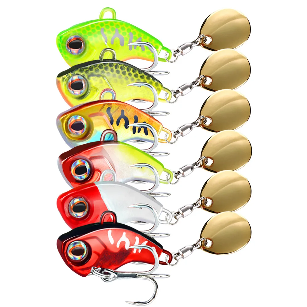 Cebo giratorio de Metal VIB para pesca, 1 unidad, 9g, 13g, 16g, 22g, cebo giratorio para natación, cuchara, Señuelos de Pesca VIB, aparejos de pesca de lubina para invierno - imagen 3