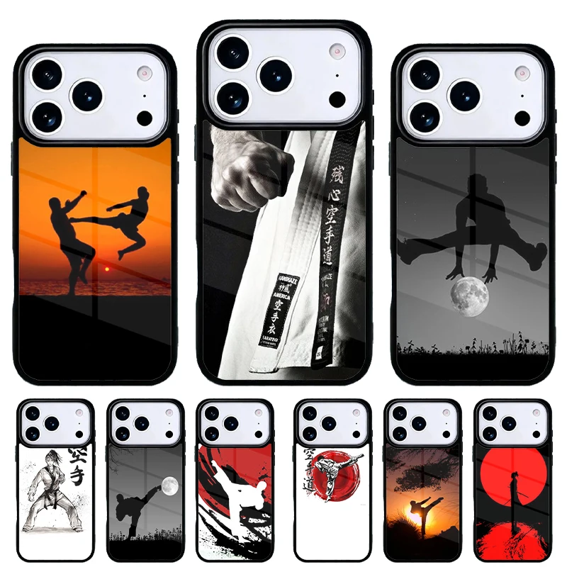 iPhone Funda para teléfono diseño kung fu taekwondo karate atardecer