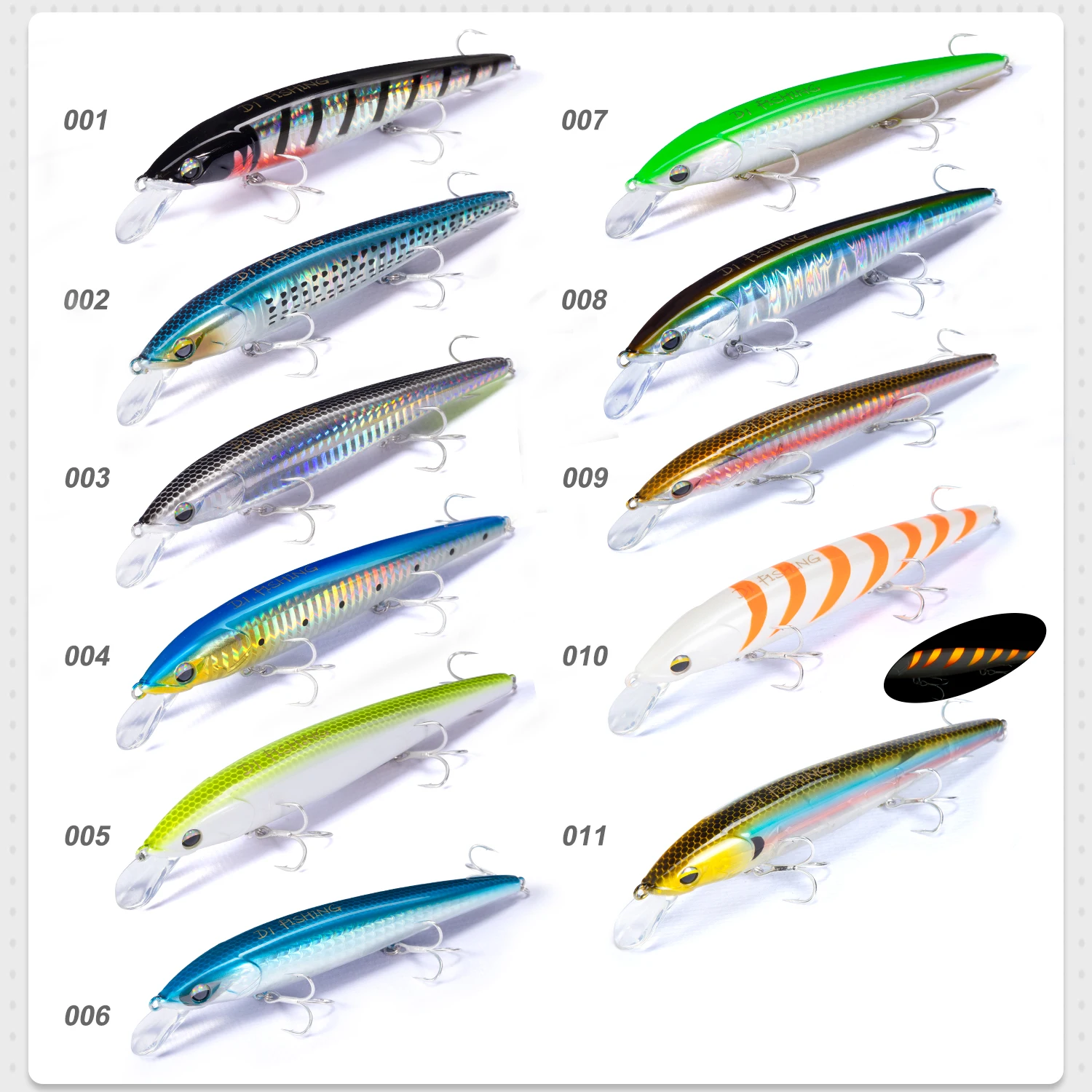 Señuelos de pececillo de pesca D1, 130mm, 27g, hundimiento, pesca en el mar, Wobblers duros, profundidad de 40-70cm, Jerkbait de fundición larga, aparejos de pesca 2021 - imagen 5