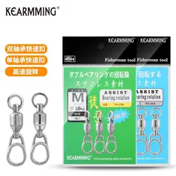 Conector giratorio doble rodamiento para pesca en aguas profundas