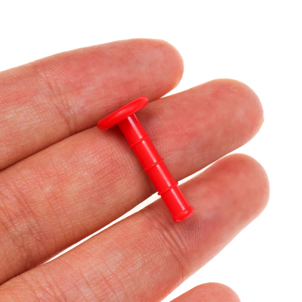 Ellllv piezas de deslizamiento de plástico cilíndrico largo rojo, pargo, faldas de silicona, corbata de goma, piezas fijas, accesorio de señuelo de pesca de agua salada - imagen 5