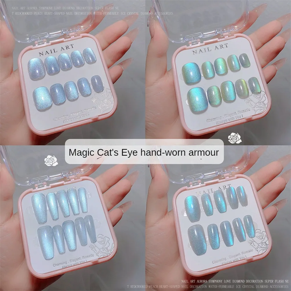 Uñas postizas de manicura hechas a mano, fácil de desmontar, diseño exquisito, resistente al desgaste, suministros de uñas impermeables y duraderos - imagen 3