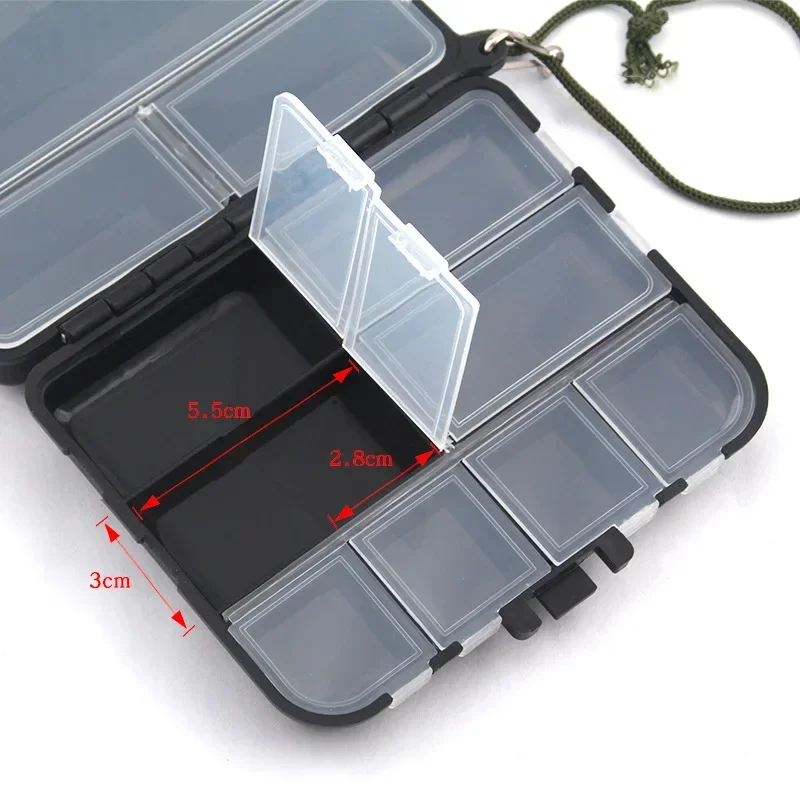 Organizador de accesorios para hooks de pescado, caja de equipo de pesca para Lua, caja de accesorios de pesca, organizador de accesorios de pesca de doble cara, estuche para cebo - imagen 5