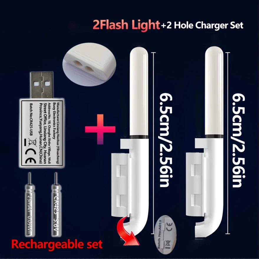 Luces de picada recargables con cargador USB para caña - imagen 4