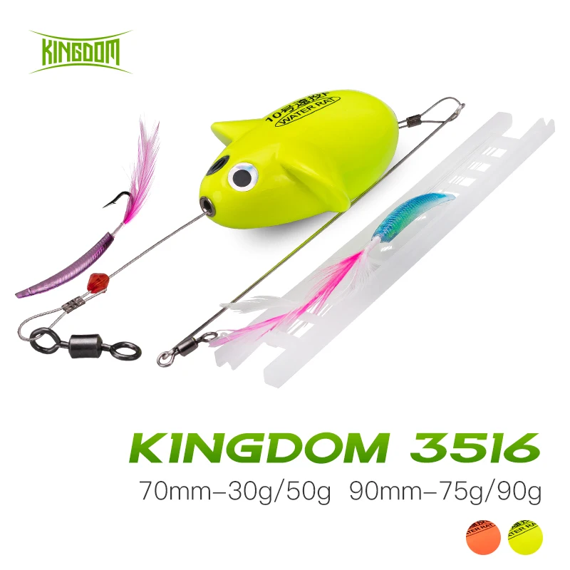 Kingdom Mouse-señuelos de pesca con mosca, 70mm, 90mm, hundimiento, flotante, de alta densidad, lanzamiento lejano, Swimbait duro Artificial